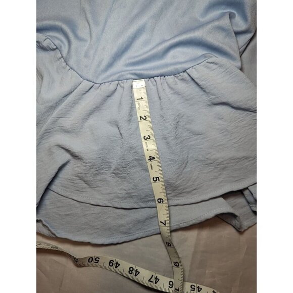 altar'd state Mini Allistair Romper Dress Size Small Light Blue Keyhole Back - Picture 15 of 16